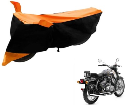 Flipkart SmartBuy Two Wheeler Cover for Royal Enfield(Bullet 500, Black, Orange)