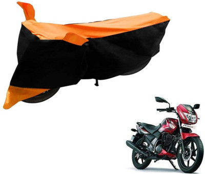 Flipkart SmartBuy Two Wheeler Cover for TVS(Flame SR125, Black, Orange)