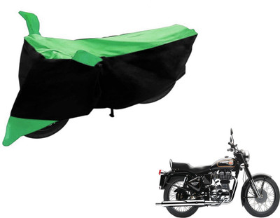 Flipkart SmartBuy Two Wheeler Cover for Royal Enfield(Bullet 350, Black, Green)