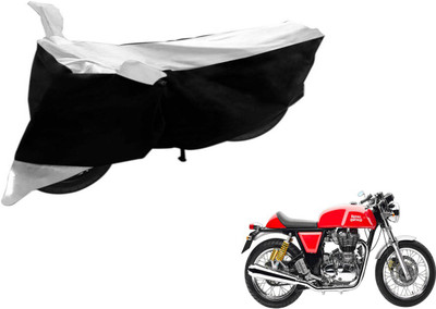 Flipkart SmartBuy Two Wheeler Cover for Royal Enfield(Continental GT, Black, Silver)