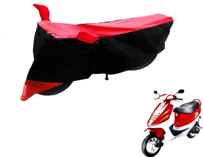 Flipkart SmartBuy Two Wheeler Cover for Kinetic(Black, Red)