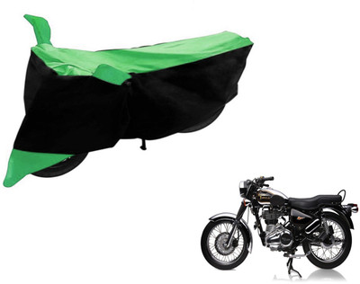Flipkart SmartBuy Two Wheeler Cover for Royal Enfield(Electra Delux, Black, Green)