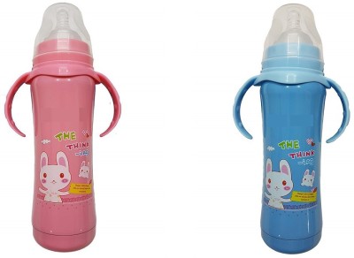 Wonder Star Present High Quality Stainless Steel Baby Feeding Bottle - 480 ml(Pink, Blue)
