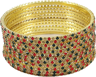 ZULKA Metal Agate Bangle Set(Pack of 12)