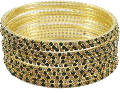 ZULKA Metal Agate Bangle Set(Pack of 12)