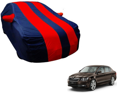 Flipkart SmartBuy Car Cover For Skoda Superb (With Mirror Pockets)(Blue, Red)