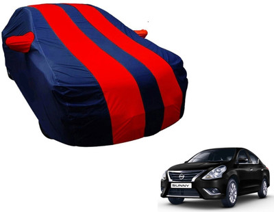 Flipkart SmartBuy Car Cover For Nissan Sunny (With Mirror Pockets)(Blue, Red)