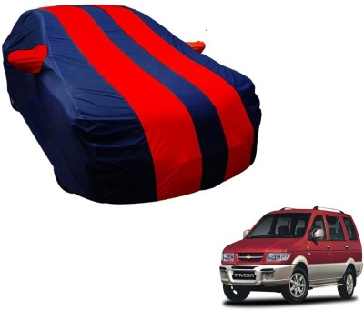 Amanzo Car Cover For Chevrolet Tavera (With Mirror Pockets)(Blue, Red)