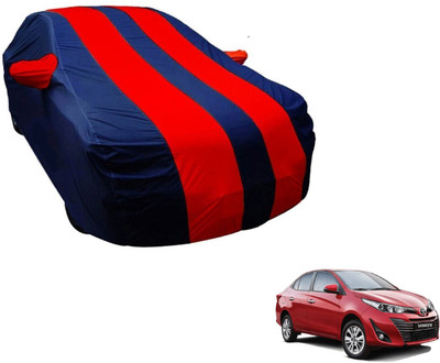 Amanzo Car Cover For Toyota Yaris (With Mirror Pockets)(Blue, Red)
