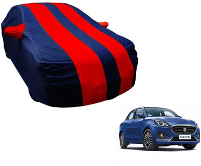 Amanzo Car Cover For Maruti Suzuki Swift Dzire (With Mirror Pockets)(Blue, Red)