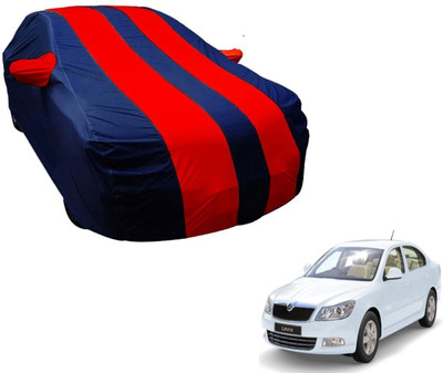 Amanzo Car Cover For Skoda Laura (With Mirror Pockets)(Blue, Red)