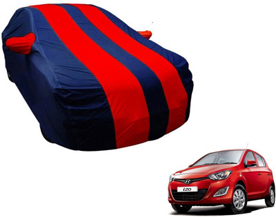Amanzo Car Cover For Hyundai i20 (With Mirror Pockets)(Blue, Red)