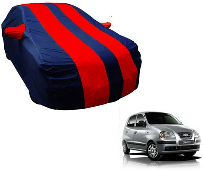Amanzo Car Cover For Hyundai Santro (With Mirror Pockets)(Blue, Red)
