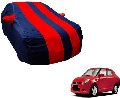 Amanzo Car Cover For Maruti Suzuki Swift Dzire (With Mirror Pockets)(Blue, Red)