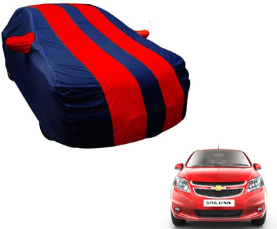 Flipkart SmartBuy Car Cover For Chevrolet UVA (With Mirror Pockets)(Blue, Red)