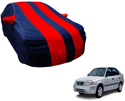 Flipkart SmartBuy Car Cover For Hyundai Accent (With Mirror Pockets)(Blue, Red)