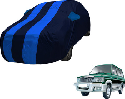 Auto Hub Car Cover For Toyota Qualis (With Mirror Pockets)(Blue, Blue)