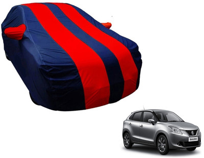 Amanzo Car Cover For Maruti Suzuki Baleno (With Mirror Pockets)(Blue, Red)