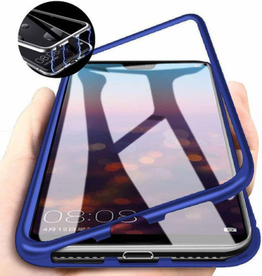 SAM GADGETS WORLD Back Cover for Realme X(Blue, Transparent, Magnetic Case)