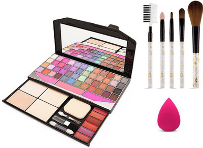 adbeni 48 Color of Beauty Shades Makeup kit With Puff & Brushes, GCI785(7 Items in the set)