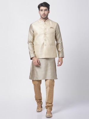 VASTRAMAY Men Kurta Pyjama Ethnic Jacket Set