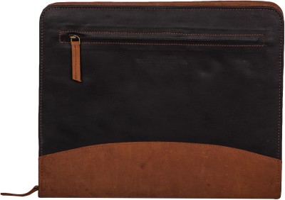 The Leather Warehouse Leather Leather Padfolio Portfolio Folder(Set Of 1, Black and Brown)