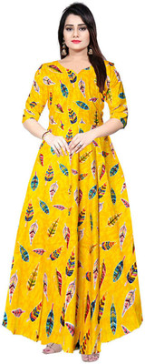 SILVER ORGANISATION Flared/A-line Gown(Multicolor)