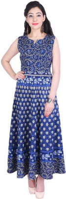 Dev Fashion Anarkali Gown(Blue)