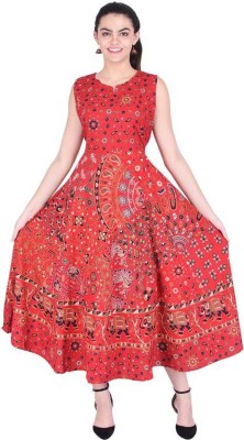 Dev Fashion Anarkali Gown(Red)