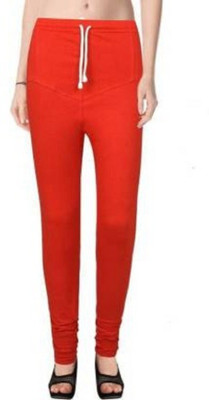 KEX Ethnic Wear Legging(Red, Solid)
