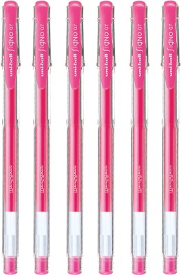 uni-ball Signo UM100 0.7mm Pink Gel Pen(Pack of 6, Pink)