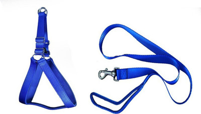 ADIOS GOOD QUALITY FOR HEAVY WEIGHT DOG BREED 1.5 INCH BODY BELT SET Dog Harness & Leash(Extra Large, MULTI COLOR)