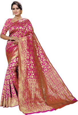 jayant creation Embellished Banarasi Art Silk Saree(Pink)