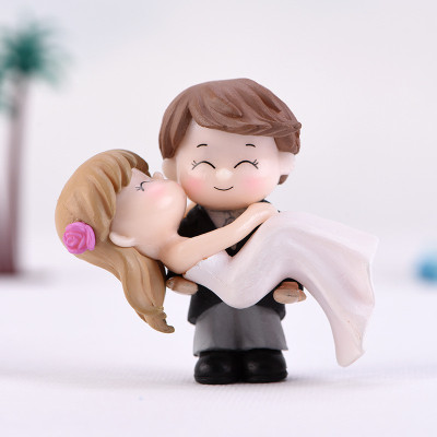 P s retail Sweety Lovers Couple Hug Style Figurine Miniature- Style 10 -(2pcs/Set) Decorative Showpiece  -  5.5 cm(Plastic, Multicolor)