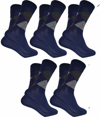 PinKit Men Argyle Mid-Calf/Crew(Pack of 5)