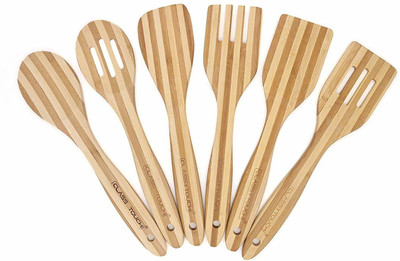 CLASSY TOUCH CT-155-156-157-158-159-160 Wooden Spatula(Pack of 6)