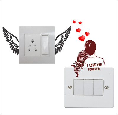 Saiii Designs 19 cm Light Switch Sticker Self Adhesive Sticker(Pack of 1)
