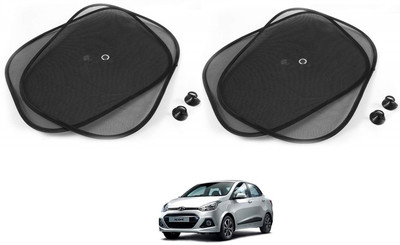 AuTO ADDiCT Side Window Sun Shade For Hyundai Xcent(Black)