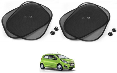 AuTO ADDiCT Side Window Sun Shade For Chevrolet Beat(Black)