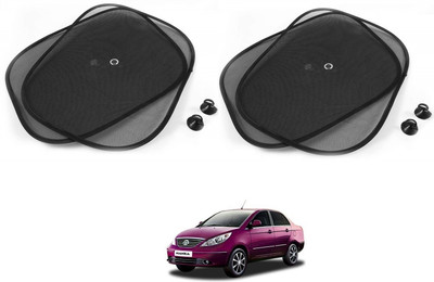 AuTO ADDiCT Side Window Sun Shade For Tata Manza(Black)