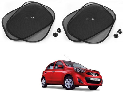 AuTO ADDiCT Side Window Sun Shade For Nissan Micra Active(Black)