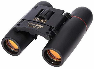SOUVENIR 30x60 Professional Binoculars Folding Powerful Telescope, HD Outdoor Binoculars, Wildlife Zoom Portable with Pouch, for Long Distance Travel Sightseeing Binoculars(80 mm , Black)