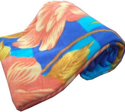 GAURALI CREATIONS Floral Single Fleece Blanket for  AC Room(Polyester, Multicolor)