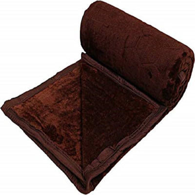 Talwar Home Decor Floral Single Mink Blanket(Polyester, Brown)