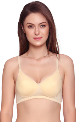 Funahme Women Full Coverage Lightly Padded Bra(Yellow)