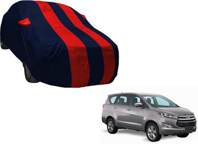 Auto Hub Car Cover For Toyota Innova Crysta (With Mirror Pockets)(Black, Red)