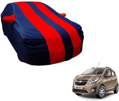 Amanzo Car Cover For Chevrolet Beat (With Mirror Pockets)(Blue, Red)