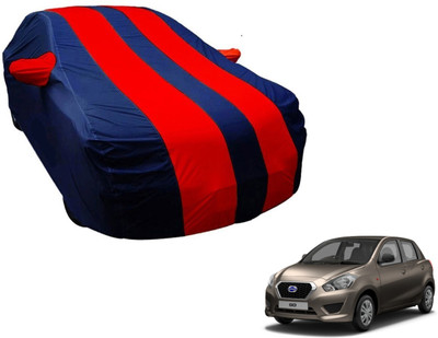 Amanzo Car Cover For Datsun Go (With Mirror Pockets)(Blue, Red)
