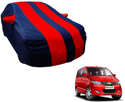 Amanzo Car Cover For Chevrolet Enjoy (With Mirror Pockets)(Blue, Red)