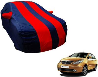 Amanzo Car Cover For Tata Manza (With Mirror Pockets)(Blue, Red)